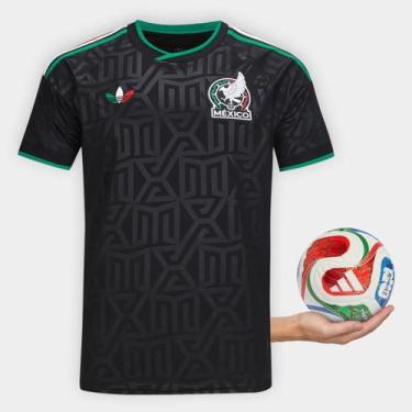 Imagem de Kit Camisa Seleção México Third 2026 Originals + Mini Bola Trionda Adi