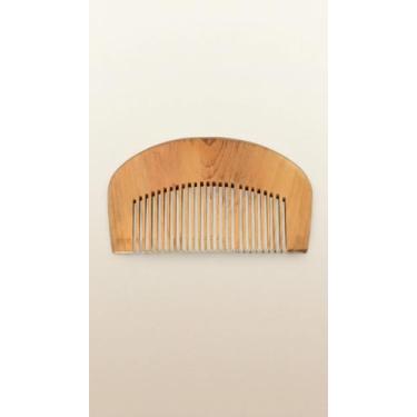 Imagem de Pente Meia Lua Pequeno Madeira Cabelo Barba - Congratulations Store