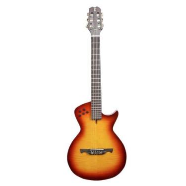 Imagem de Violão Tagima Modena Nylon Eletrico Cherryburst, Personalizado