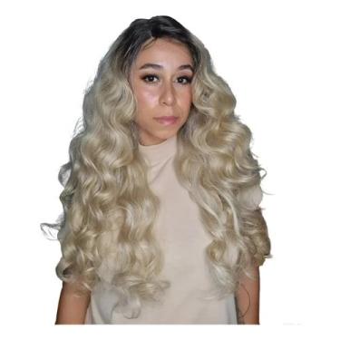 Imagem de Front Lace Ondulada Longa 70 Cm Fibra Futura Frete Grátis Loiro Unico 