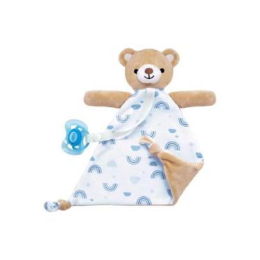 Imagem de Naninha Bebê Buba Pelúcia Macia 3 Meses, Azul