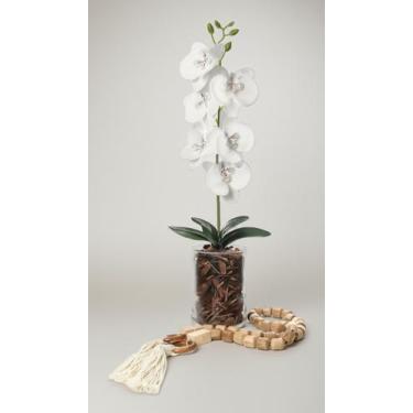 Imagem de Arranjo Orquídea Flores Artificiais Vaso Vidro Decorativo - Congratula