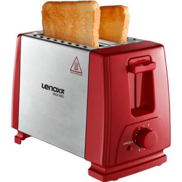 Imagem de Torradeira Lenoxx Vermelha Red Fast - 6 Níveis de Tostagem, 220V
