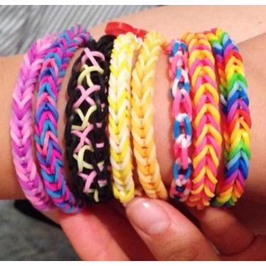 Imagem de Loon Bands Elastico Kit Para P/ Fabricar Pulseira Infantil