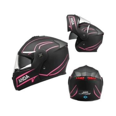 Imagem de Capacete De Moto LED Com Luzes Traseiras Duplas Para Viagens Seguras, 