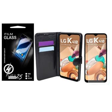 Imagem de Capa Carteira + Película De Vidro LG K61 LMQ630BAW 6.5 - Cell In Power25