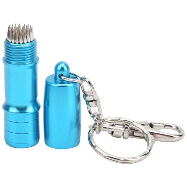 Imagem de Asixxsix Picareta de ponta de taco, ferramenta de reparo de ponta do Snooker Club para bilhar, ponta de alumínio para acessórios de bola de bilhar para casa interna (azul)