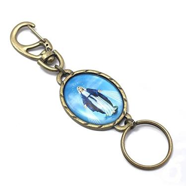 Imagem de Chaveiro Nossa Senhora das Graças Metal Resinado Com Mosquetão