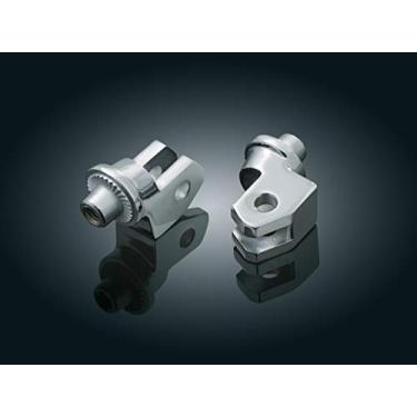 Imagem de Kuryakyn Adaptadores de pino de montagem macho estriado 8814 para pés dianteiros e pisos: motocicletas Yamaha 1985-2018, cromadas, 1 par
