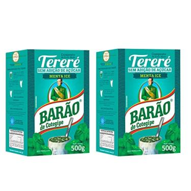 Imagem de Kit 2 un Erva Mate para Terere Barão Menta ICE 500g