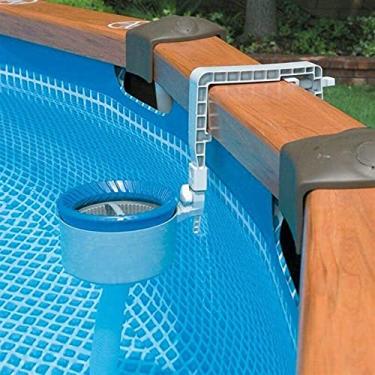 Imagem de Montagem de parede superfície piscina flutuante skimmer limpador, piscina Skimmer automático de superfície para limpeza de fontes de limpeza, cuidados diários ferramenta limpa para atrair detritos flu