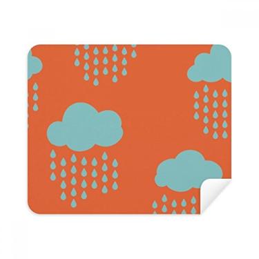 Imagem de Pano de limpeza de tela Cloud Rain Drip laranja 2 peças tecido de camurça