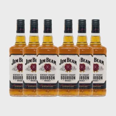 Imagem de Kit 6 Whisky Jim Beam Bourbon 1l