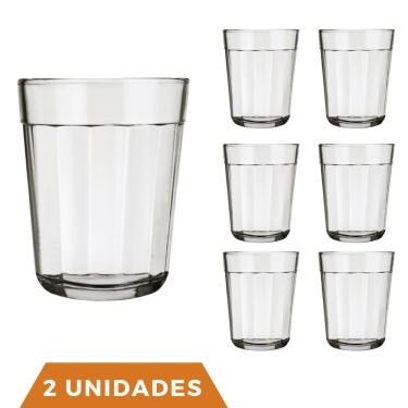 Imagem de 6 Copos Vidro Cachaça Americano Dose Shot 45ml Pinga Nadir
