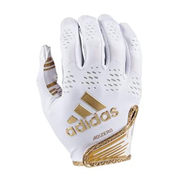 Imagem de adidas Adizero 12 Football Receiver Gloves, White/Metallic Gold, X-Large