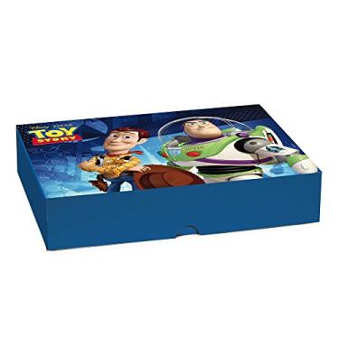 Imagem de Caixa Para Presente Tampa e Fundo Cromus Embalagens na Estampa Toy Story Produzido em Peça Única 30x24x6 cm com 10 Unidades