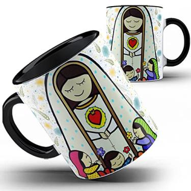 Imagem de Caneca preta Santinha Nossa Senhora de Fátima