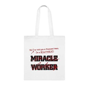 Imagem de Nova bolsa de trabalho para pais, para pais, bolsa de ombro para pais, bolsas reutilizáveis para pais, presente para pais da filha favorita, filho e filhos, Branco