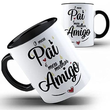 Imagem de Caneca preta Papai Pai meu melhor amigo