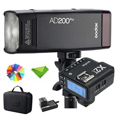 Imagem de GODOX AD200 Pro AD200Pro 200Ws com gatilho de flash X2T-C para Canon 2.4G 1/8000 HSS, 500 flashes de potência total, reciclagem de 0,01-1,8s, bateria de 2900mAh, lâmpada nua/monolight