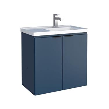 Imagem de Gabinete para Banheiro em Madeira Aster 60 - Cozimax (Azul)
