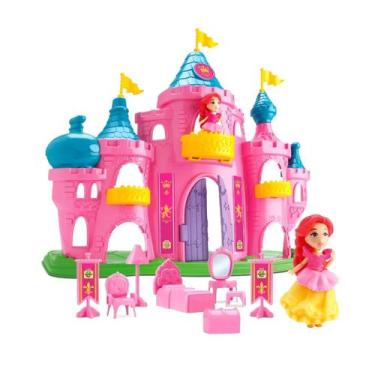 Imagem de Brinquedo Castelo Rosa Com Boneca Princesa Judy Menina - Samba Toys