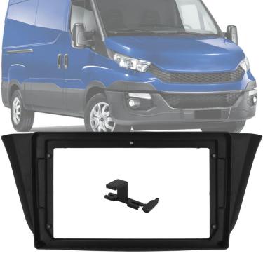 Imagem de Moldura Painel 2 Din 9" Polegadas Iveco Daily 2020 em Diante Preto