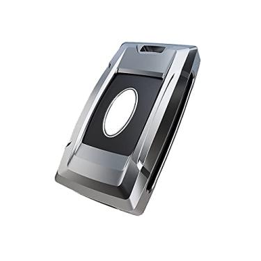 Imagem de CSHU Porta-chaves do carro capa porta-chaves Porta-chaves com anel, adequado para Land Rover Range Rover Sport Evoque Freelander 2 para Jaguar XF XJ XJL XE C-X16, typeB prata