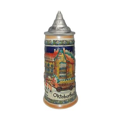 Imagem de Caneca de cerveja Oktoberfest em Munich Street Scene da E.H.G. | 0,75 litros