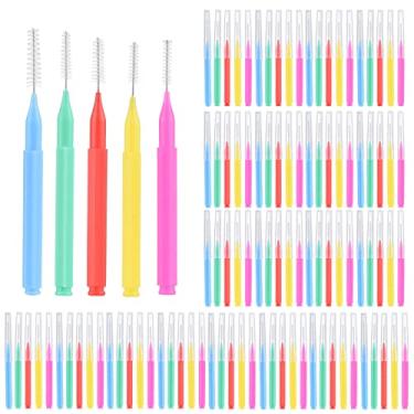 Imagem de Qudai 100 peças escovas interdentais Fio dental palito Aparelho ortodôntico Escova Ferramenta de limpeza de dentes Cuidados bucais BD