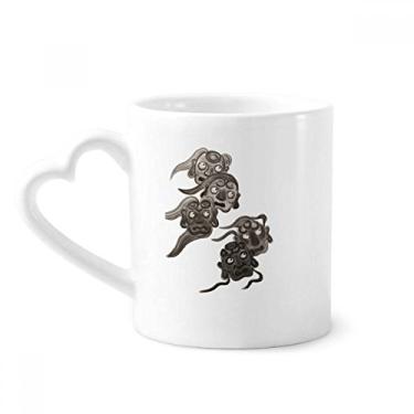 Imagem de Caneca de café cerâmica estilo cinco goblins monstro caneca café copo de coração de vidro
