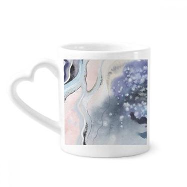 Imagem de Caneca de sombreamento em aquarela abstrata de tinta café cerâmica copo de coração de vidro