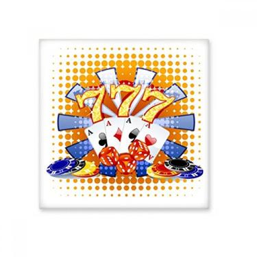 Imagem de Casino Dice Chips Poker Ilustração Cerâmica Azulejo Brilhante Decalque Vitrificado Tijolo Adorno Pedra