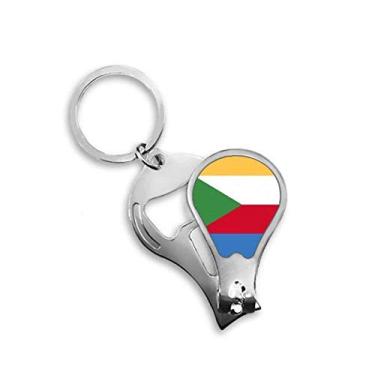 Imagem de Cortador de unhas com bandeira nacional de Comores África país abridor de unhas chaveiro tesoura
