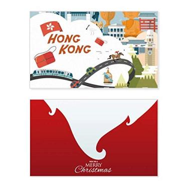 Imagem de Hong Kong Famous Cartoon Places Holiday Holiday Merry Christmas Congrats Card Xmas Letter Message