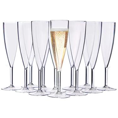 Imagem de Plástico 142 g uma peça de flauta de champanhe | conjunto de 12 transparentes