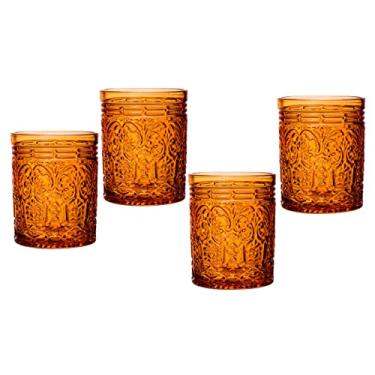 Imagem de Godinger Jax Double Old Fashioned Beverage Glass Cup Orange Spice - Set of 4