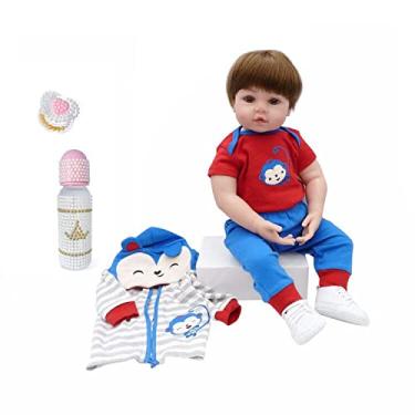 Brastoy Bebê Boneca Reborn Silicone Menino Olhos Castanhos 48cm Original em  Promoção é no Buscapé