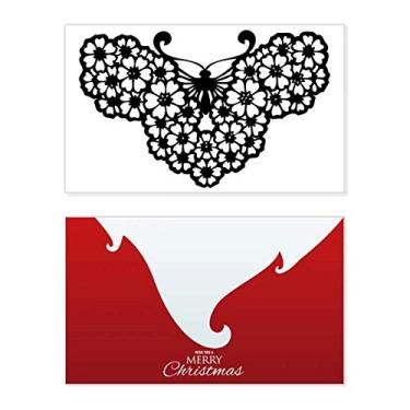 Imagem de Borboleta com asas florais, férias, comemorações, cartão de felicitações, mensagem de Natal