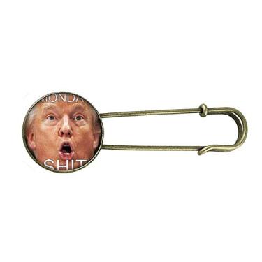 Imagem de American Great Funny Shit Monday Imagem Retrô Broche de Metal Clipe Joias