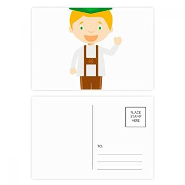 Imagem de Cartão postal de aniversário com desenho da Alemanha marrom verde