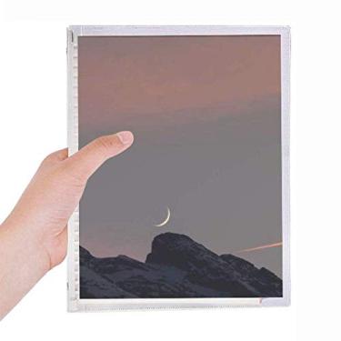 Imagem de Caderno Moon Mountain Sky com folhas soltas e agenda recarregável