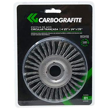 Imagem de CARBOGRAFITE Escova De Aço Circular Trançada 4 1/2' X 1/4' X 7/8' Carbografite 012327412