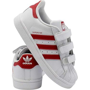 Imagem de Adidas Superstar CF (Infantil), Branca/carlet, 4 Toddler