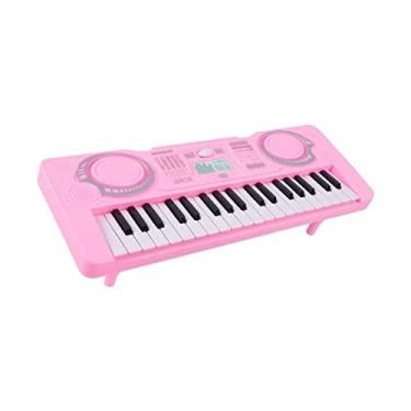 Imagem de YIJU Teclado elétrico Piano 37 Teclas Portátil, Brinquedo Educacional Infantil Instrumento Musical Portátil Órgão Eletrônico para Férias Ensino Interno, ROSA