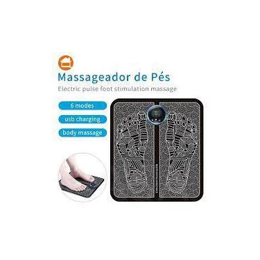 Imagem de Massageador Tapete Pulso Elétrico Para Pés Pernas Ems Magnético Relaxa