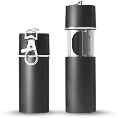 Imagem de Cinzeiro Portátil X 2, Mini Cinzeiro De Bolso À Prova De Cheiro Com Chaveiro Para Uso Ao Ar Livre, Suporte Para Cinzas Para Fumantes, Cinzeiro De Bolso Para Fumar Facilmente Quando Viajar, Preto,P