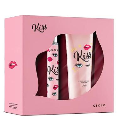 Imagem de Ciclo Cosméticos Estojo Kiss (Hidratante + Deo Colonia) Rosa E Preto Pacote De 2