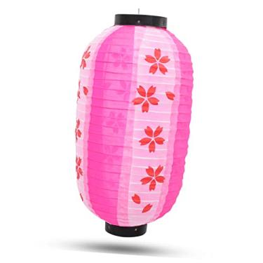 Imagem de Veemoon Lanterna De Flor De Cerejeira Estilo Japonês Enforcamento De Festa Lanternas Penduradas Decorativas Lanternas Japonesas Tradicionais Pano De Seda Dobrável Papel Pendurado