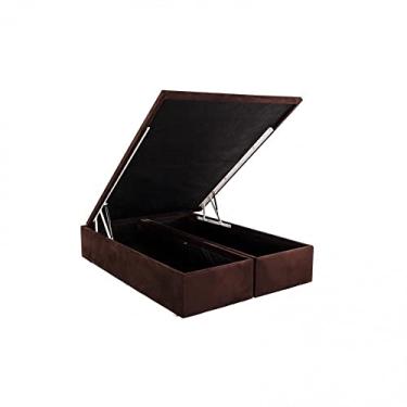 Imagem de Base Baú Camurça Super King 193x203x39cm Ortobom Marrom